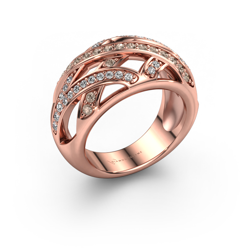 Bild von Ring Yinthe 585 Roségold Braun Diamant 0.60 crt