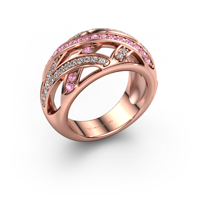 Bild von Ring Yinthe 585 Roségold Pink Saphir 1.5 mm