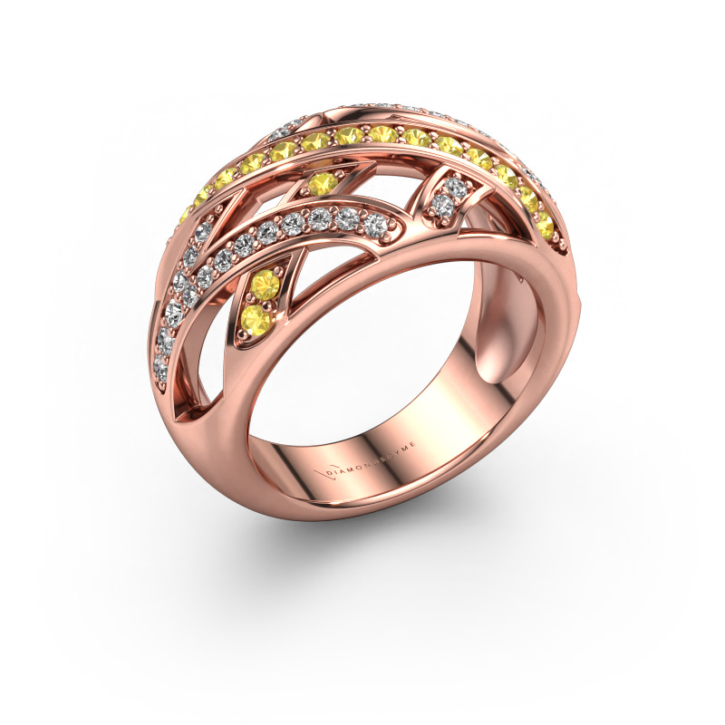 Bild von Ring Yinthe 585 Roségold Gelb Saphir 1.5 mm