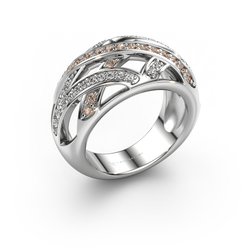 Bild von Ring Yinthe 585 Weißgold Braun Diamant 0.60 crt