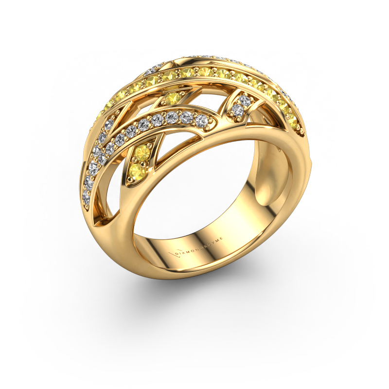 Image de Bague Yinthe 585 or jaune Saphir jaune 1.5 mm