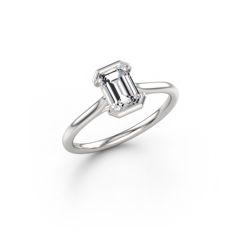 Image de Bague de fiançailles Tayler EME 2 585 or blanc Diamant synthétique 0.90 crt