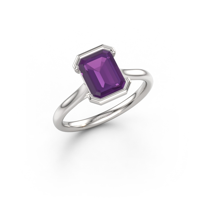 Image of Engagement ring Tayler EME 2 950 platinum Amethyst 8x6 mm