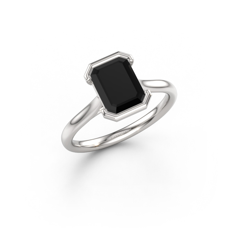 Image of Engagement ring Tayler EME 2 950 platinum Black diamond 2.10 crt