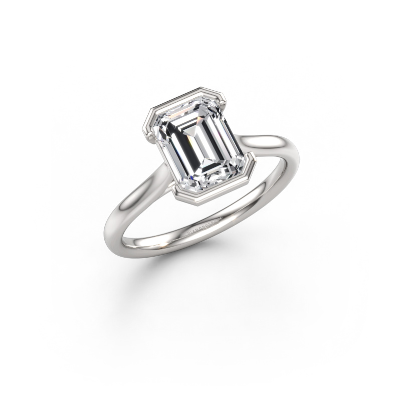 Bild av Förlovningsring Tayler EME 2 950 platina Diamant efter eget val 8x6 mm