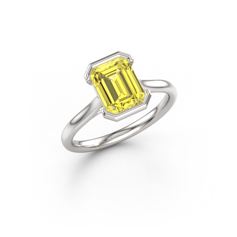 Bild von Verlobungsring Tayler EME 2 950 Platin Gelber labordiamant 8x6 mm