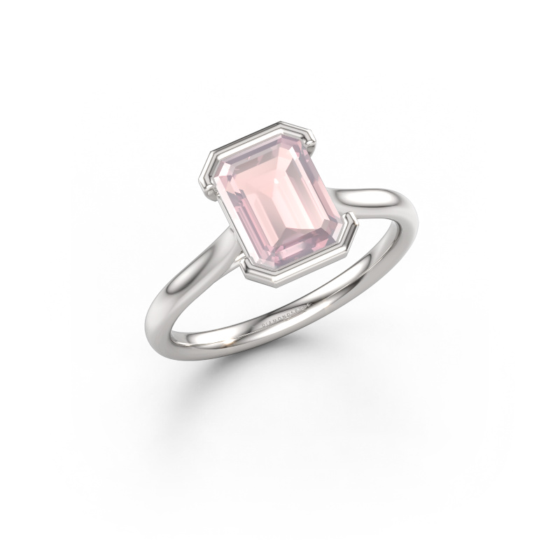 Bild av Förlovningsring Tayler EME 2 950 platina Champagnefärgad morganit 8x6 mm