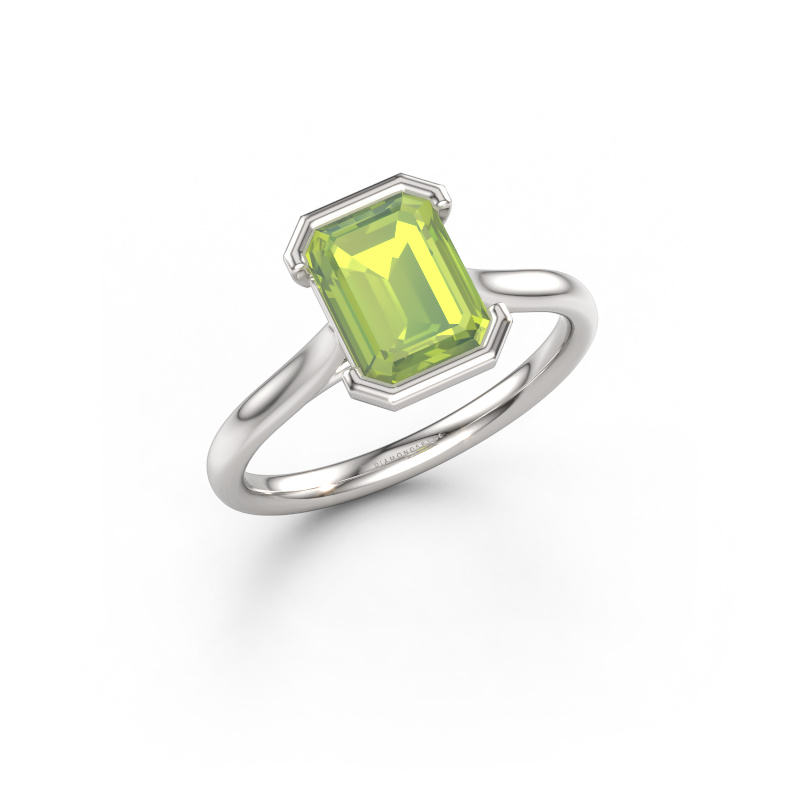 Bild von Verlobungsring Tayler EME 2 950 Platin Peridot 8x6 mm
