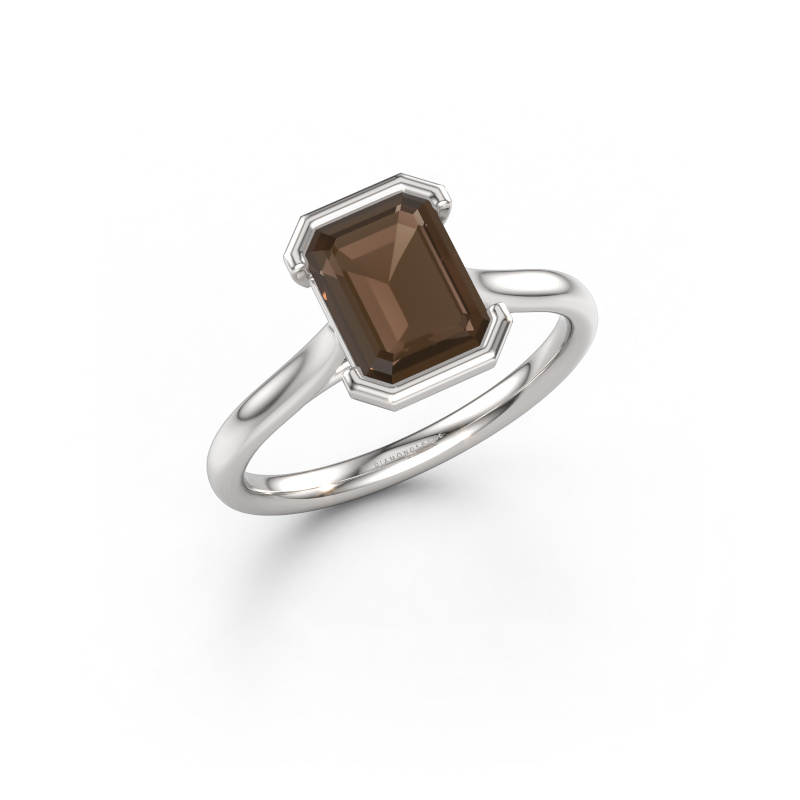 Bild von Verlobungsring Tayler EME 2 950 Platin Rauchquarz 8x6 mm