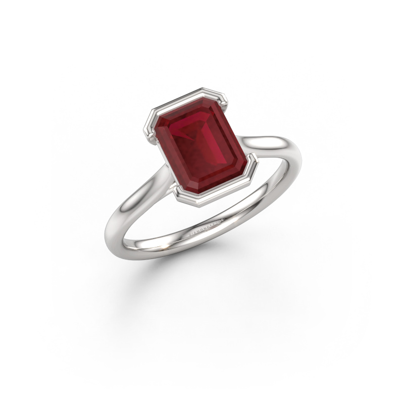 Image de Bague de fiançailles Tayler EME 2 950 platine Rubis 8x6 mm