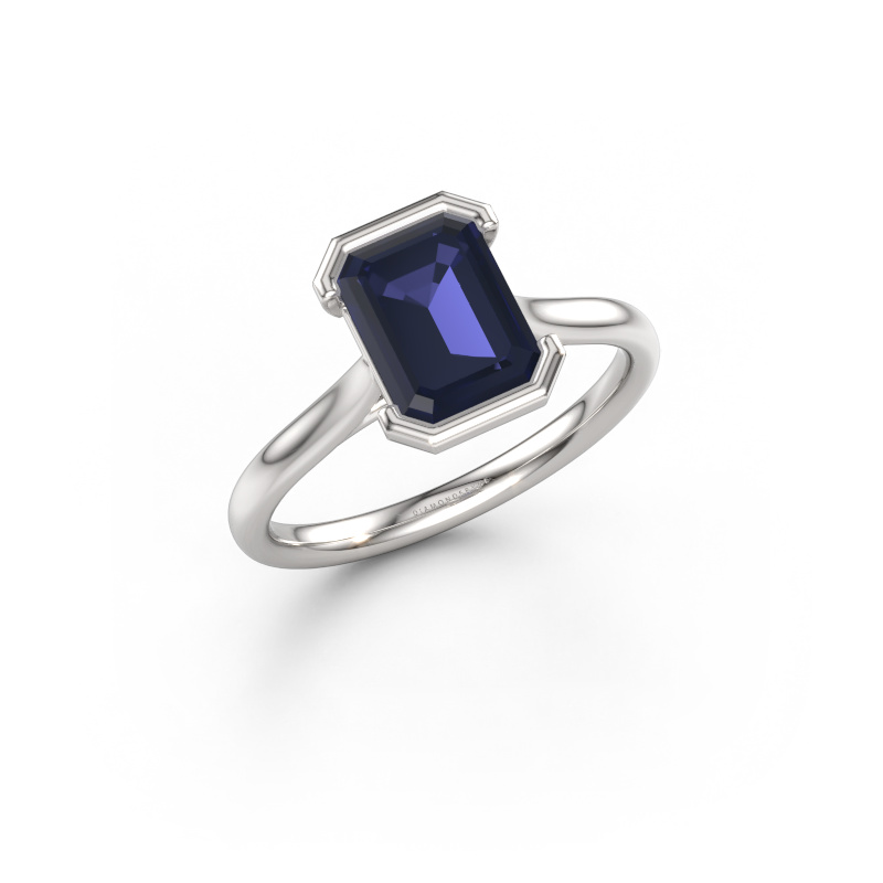 Bild von Verlobungsring Tayler EME 2 585 Weißgold Saphir 8x6 mm