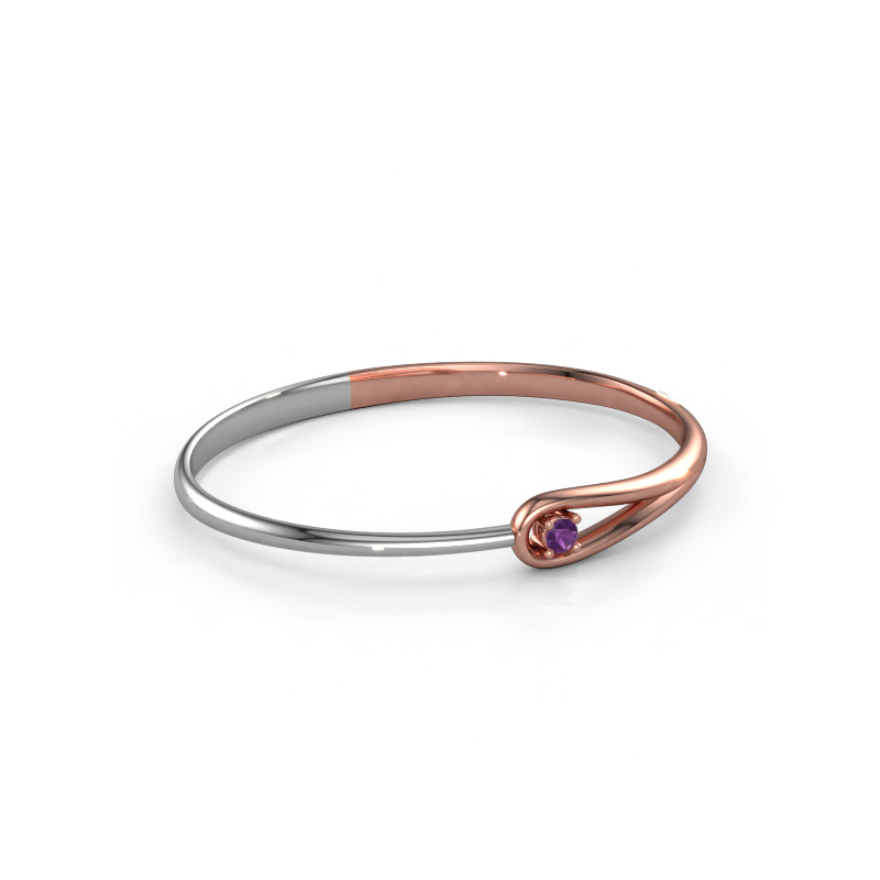 Bild von Armreif Zara 585 Roségold Amethyst 4 mm