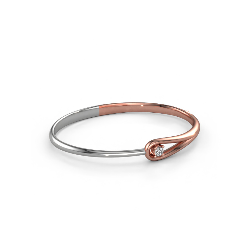 Image of Bangle Zara 585 rose gold Diamond 0.25 crt