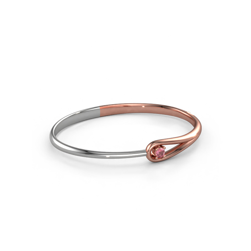 Image of Bangle Zara 585 rose gold Tourmaline pink 4 mm