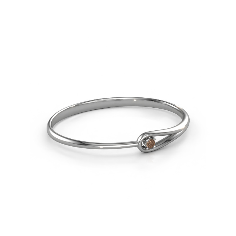 Image of Bangle Zara 585 white gold Brown diamond 0.25 crt