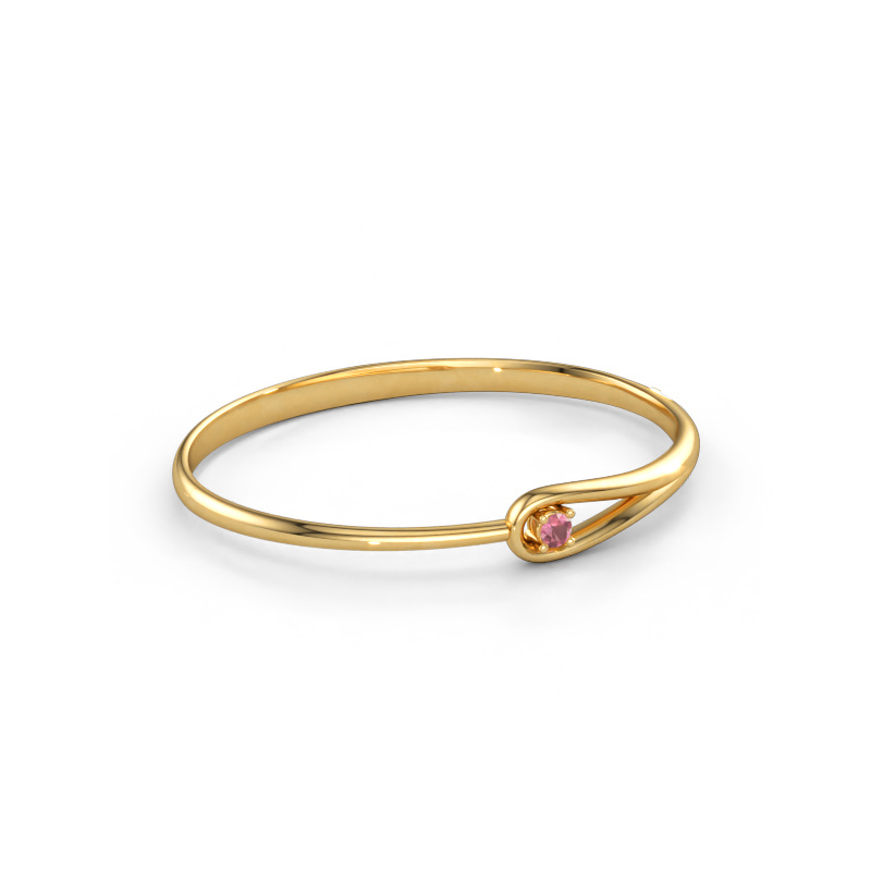 Bild av Armring Zara 585 gult guld Rosa turmalin 4 mm