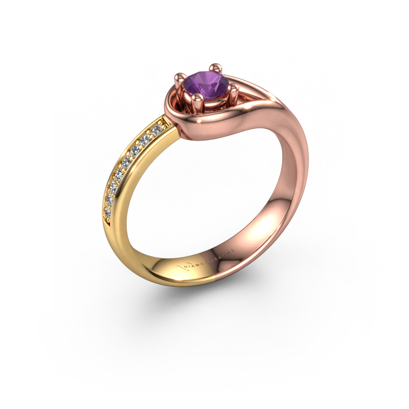 Bild von Ring Zara 585 Roségold Amethyst 4 mm