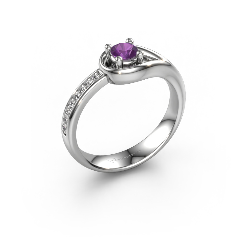 Image of Ring Zara 950 platinum Amethyst 4 mm