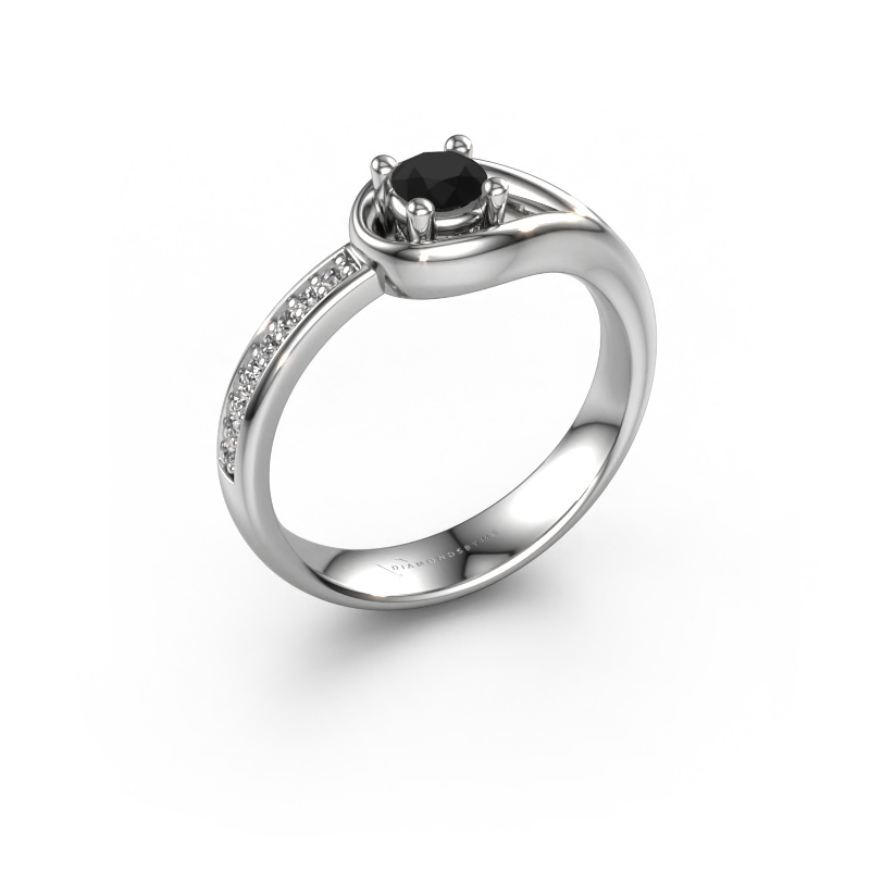 Bild von Ring Zara 950 Platin Schwarz Diamant 0.36 crt
