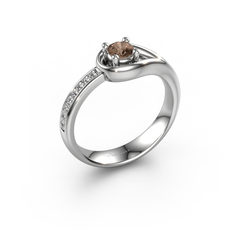 Image of Ring Zara 950 platinum Brown diamond 0.31 crt