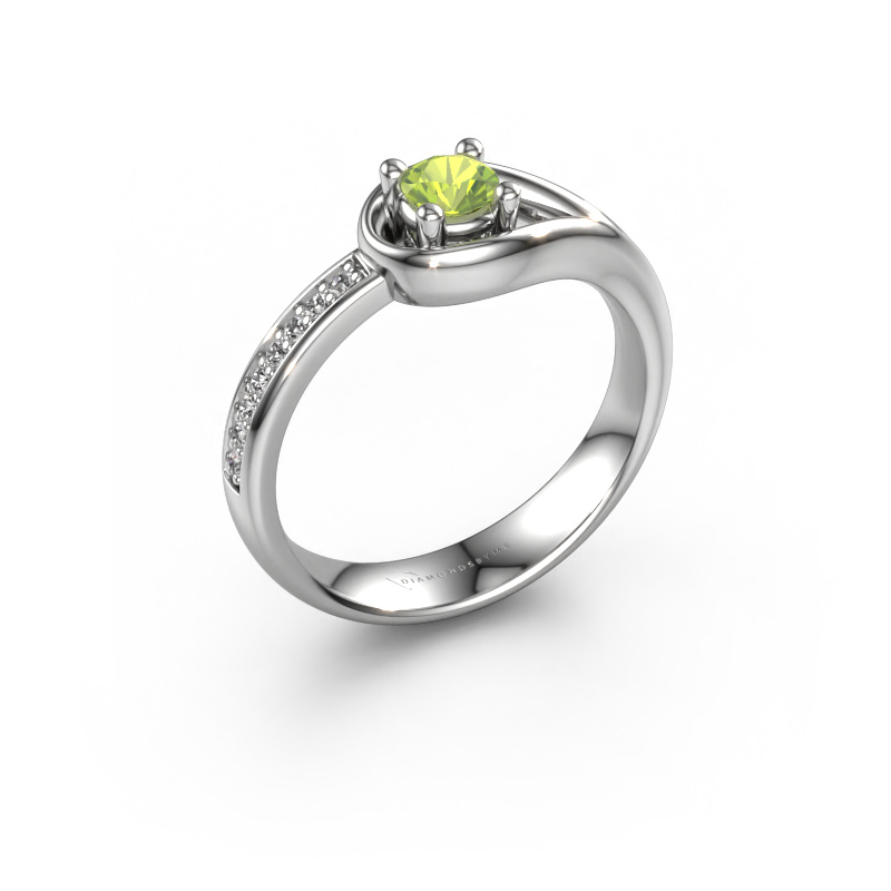 Image of Ring Zara 950 platinum Peridot 4 mm