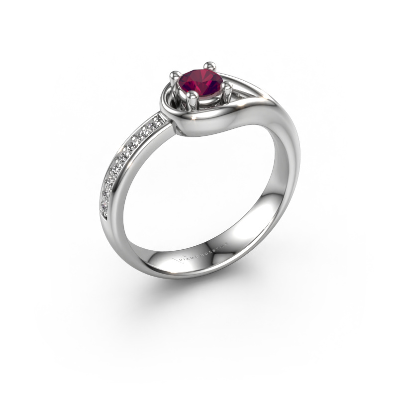 Image of Ring Zara 950 platinum Rhodolite 4 mm