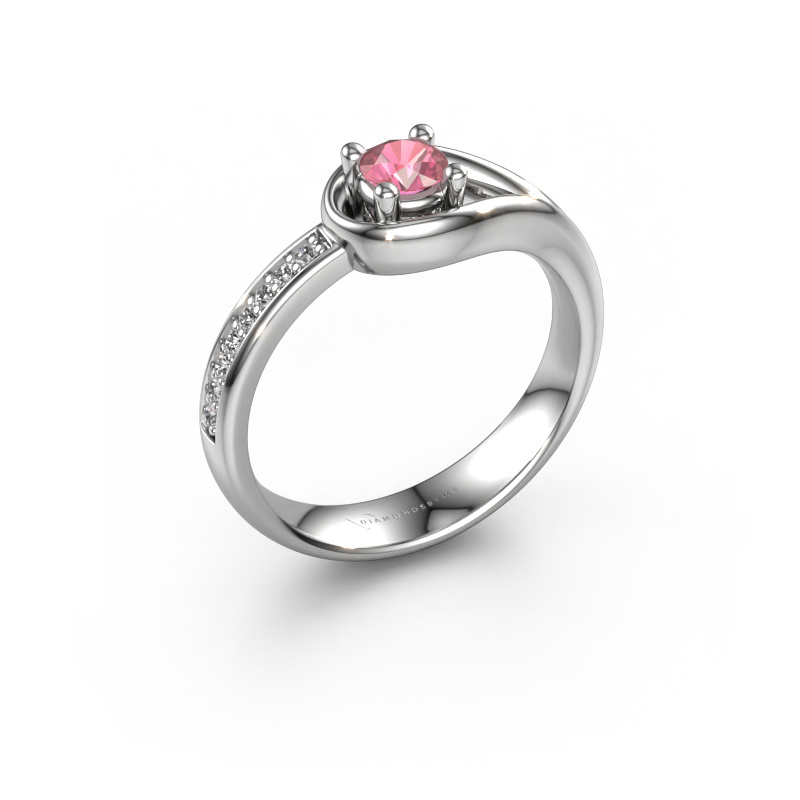 Image of Ring Zara 950 platinum Tourmaline pink 4 mm