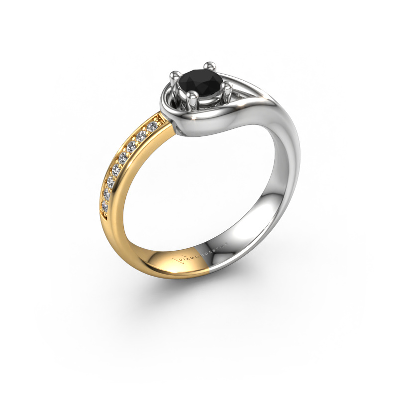 Bild von Ring Zara 585 Weißgold Schwarz Diamant 0.36 crt