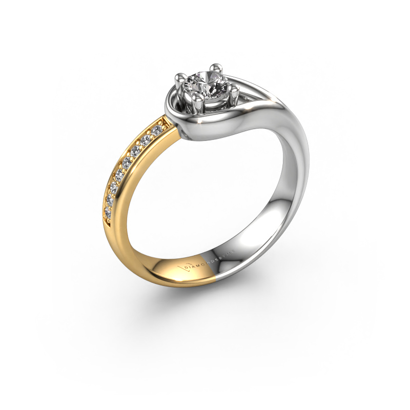 Image of Ring Zara 585 white gold Zirconia 4 mm