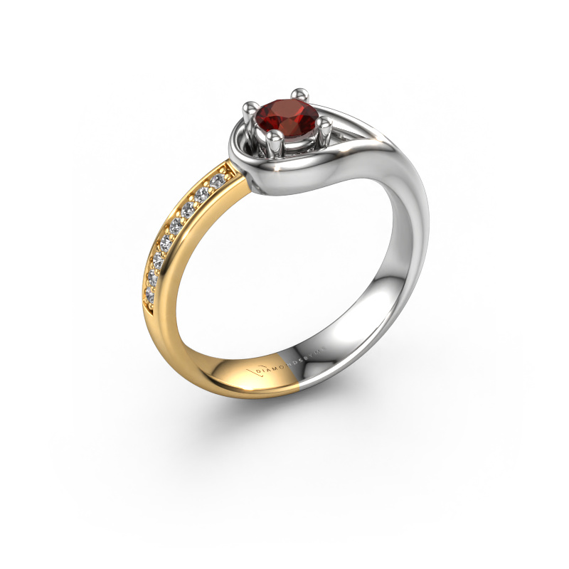 Image of Ring Zara 585 white gold Garnet 4 mm