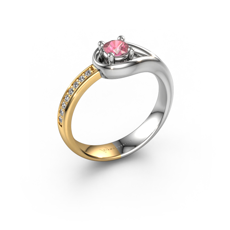 Image of Ring Zara 585 white gold Tourmaline pink 4 mm