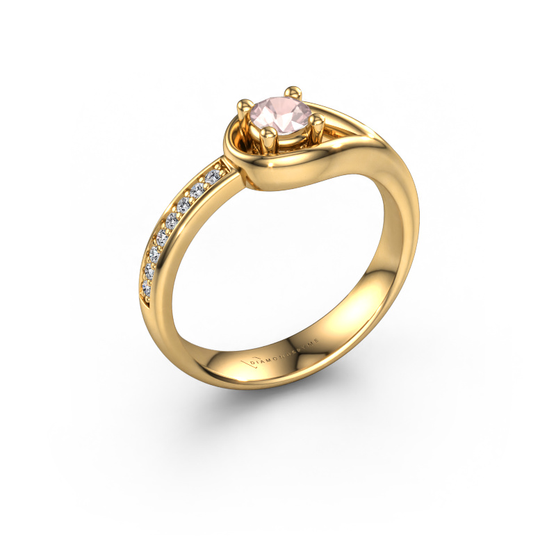 Image of Ring Zara 585 gold Morganite champagne 4 mm