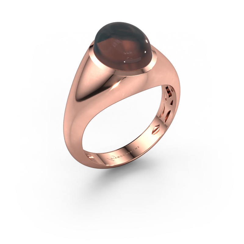 Image of Ring Zaza 585 rose gold Smokey quartz 10x8 mm