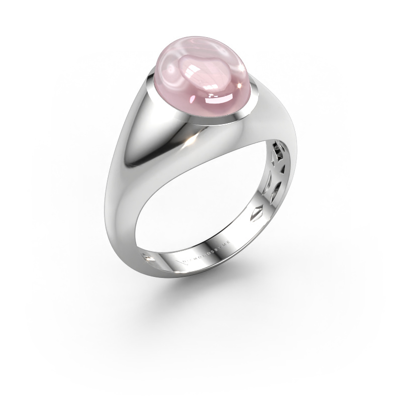 Image of Ring Zaza 585 white gold Morganite champagne 10x8 mm