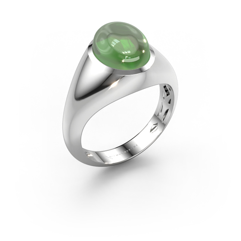 Image of Ring Zaza 950 platinum Tourmaline green 10x8 mm