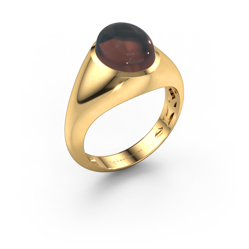 Image of Ring Zaza 585 gold Smokey quartz 10x8 mm