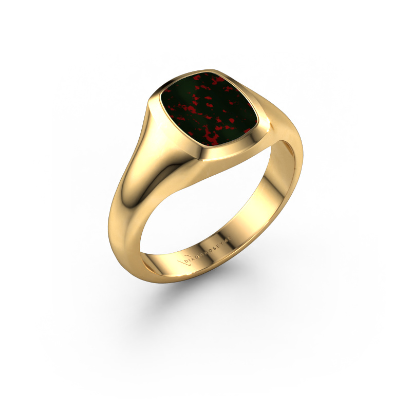 Image of Signet ring Zelda 585 gold Bloodstone 10x8 mm
