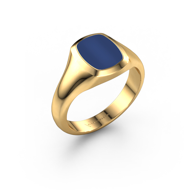 Image de Chevalière Zelda 585 or jaune Lapis lazuli 10x8 mm