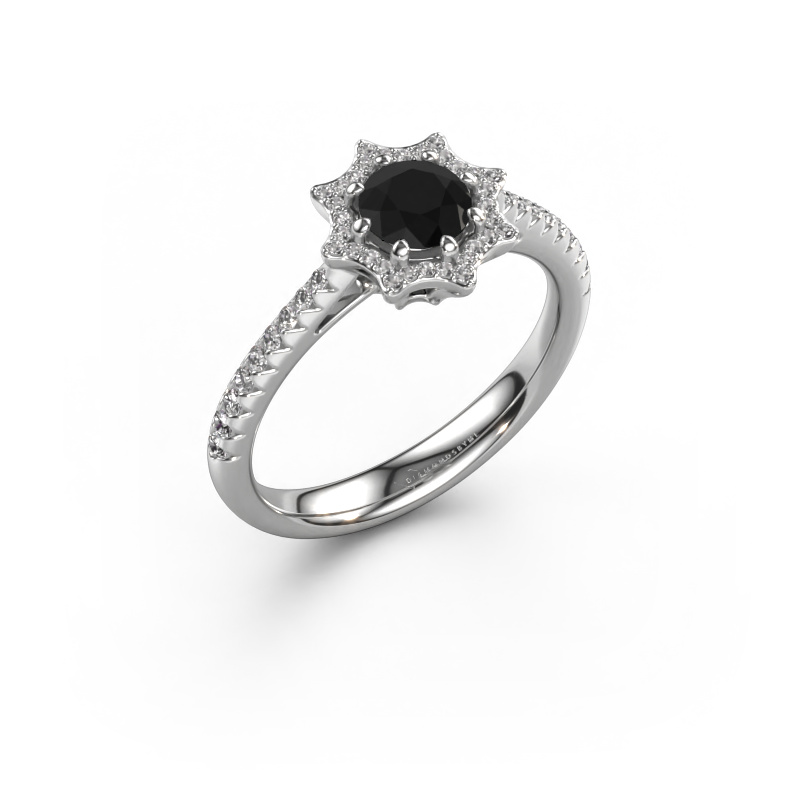 Bild von Verlobungsring Zena 950 Platin Schwarz Diamant 0.830 crt