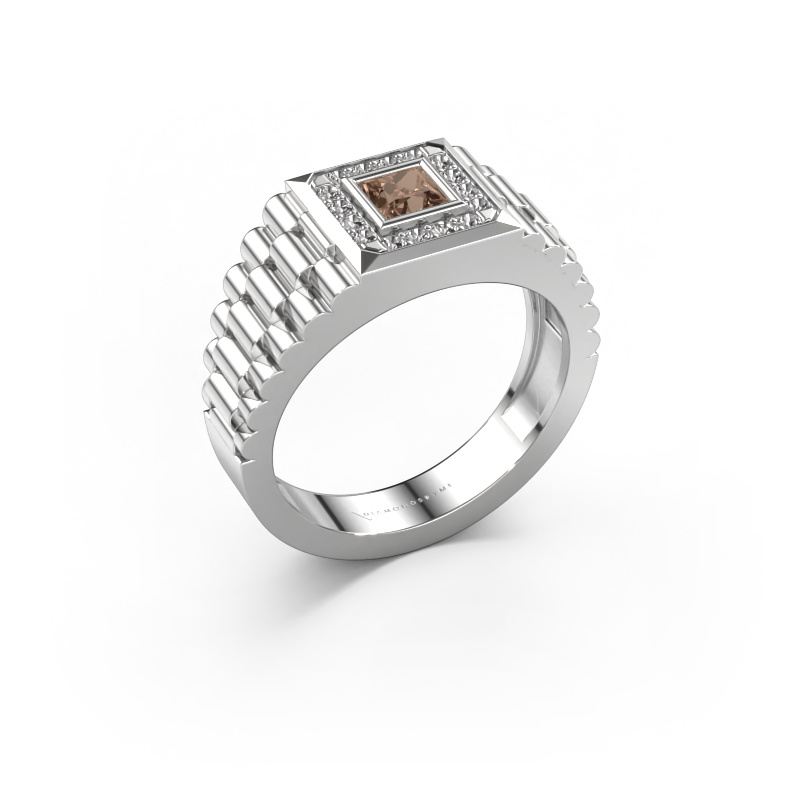 Image of Men's ring Zilan 950 platinum Brown diamond 0.592 crt