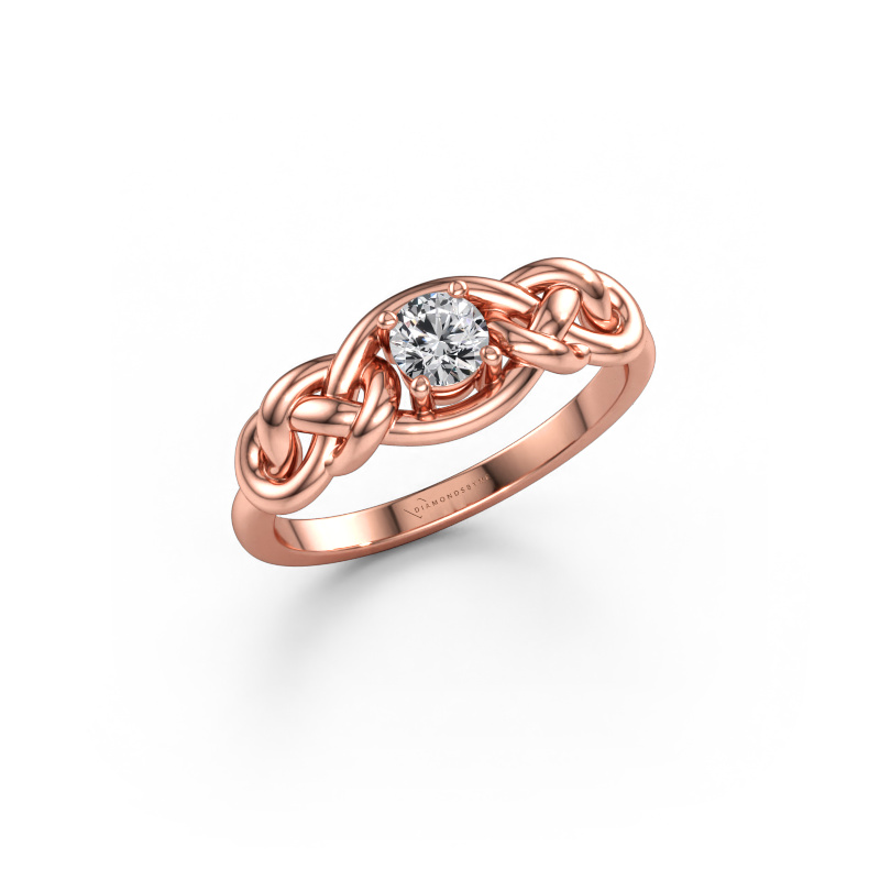 Bild av Ring Zoe 585 roséguld Diamant 0.25 crt