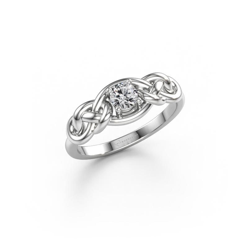 Immagine di Anello Zoe 585 oro bianco Diamante lab grown 0.25 crt
