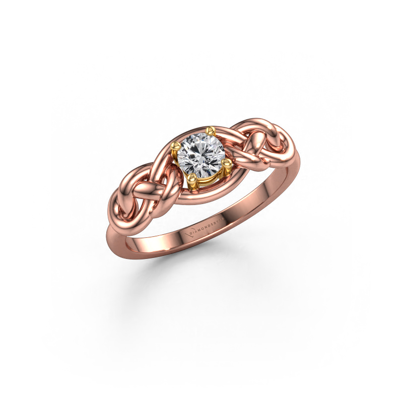 Image of Ring Zoe 585 rose gold Diamond 0.30 crt