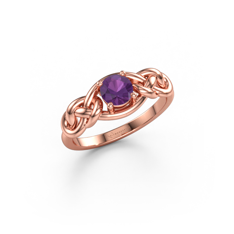 Bild av Ring Zoe 585 roséguld Ametist 5 mm