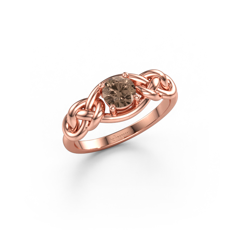 Immagine di Anello Zoe 585 oro rosa Diamante marrone 0.50 crt
