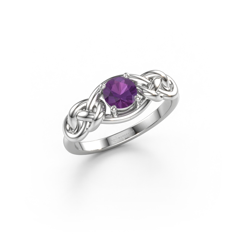 Bild av Ring Zoe 585 vitt guld Ametist 5 mm