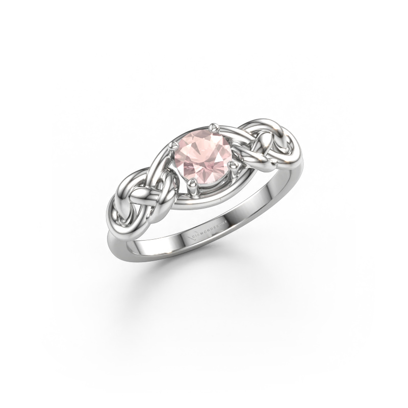 Bild av Ring Zoe 585 vitt guld Champagnefärgad morganit 5 mm