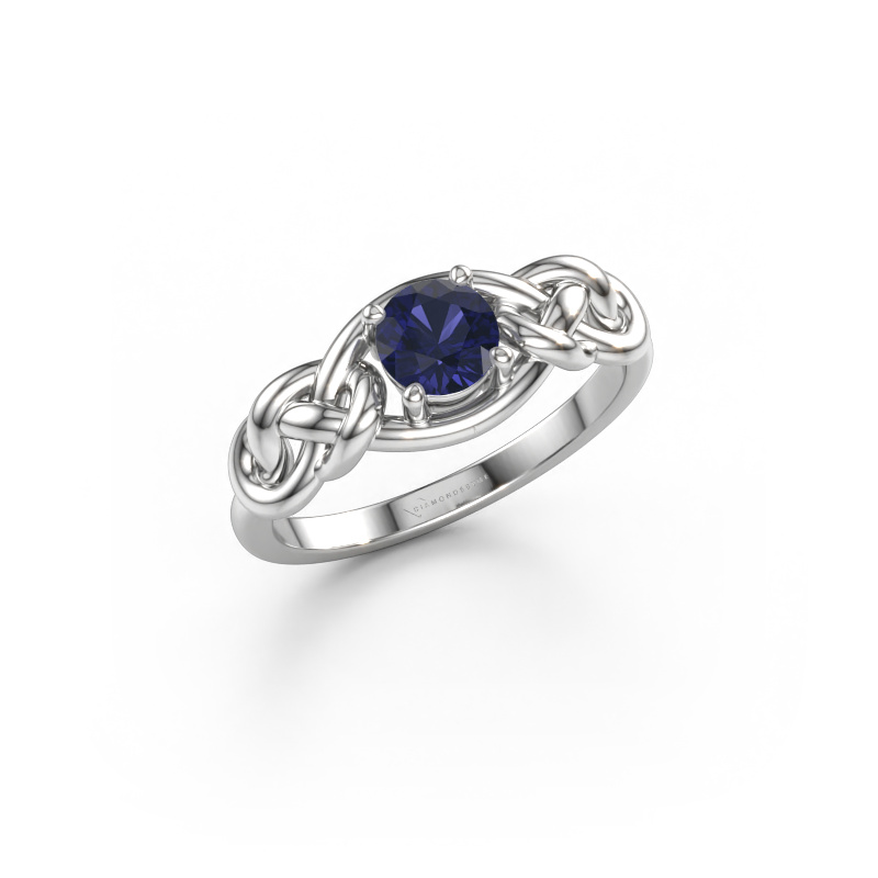 Bild av Ring Zoe 585 vitt guld Safir 5 mm