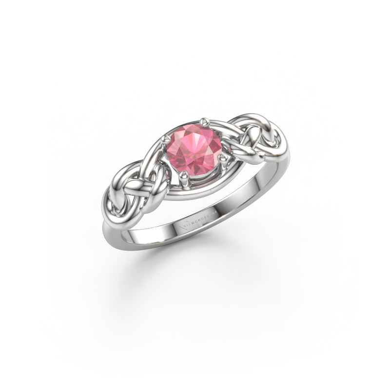 Immagine di Anello Zoe 585 oro bianco Tormalina rosa 5 mm