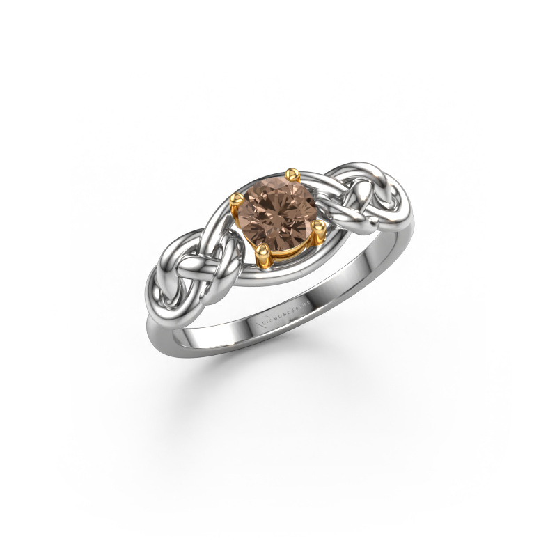 Image of Ring Zoe 585 white gold Brown diamond 0.50 crt